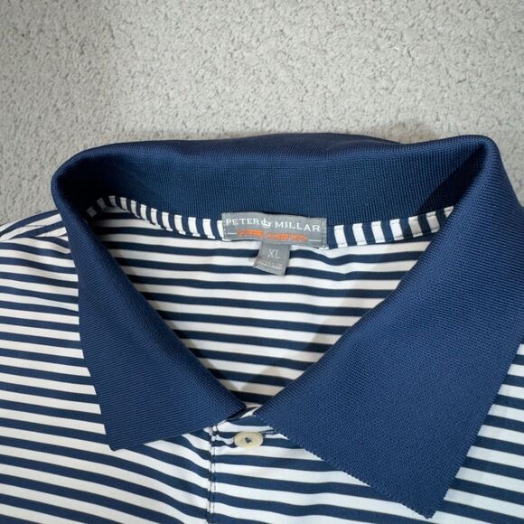 Peter Millar Polo Shirt Men‎ Extra Large Blue Peachtree Golf Club Summer Comfort - Picture 8 of 16